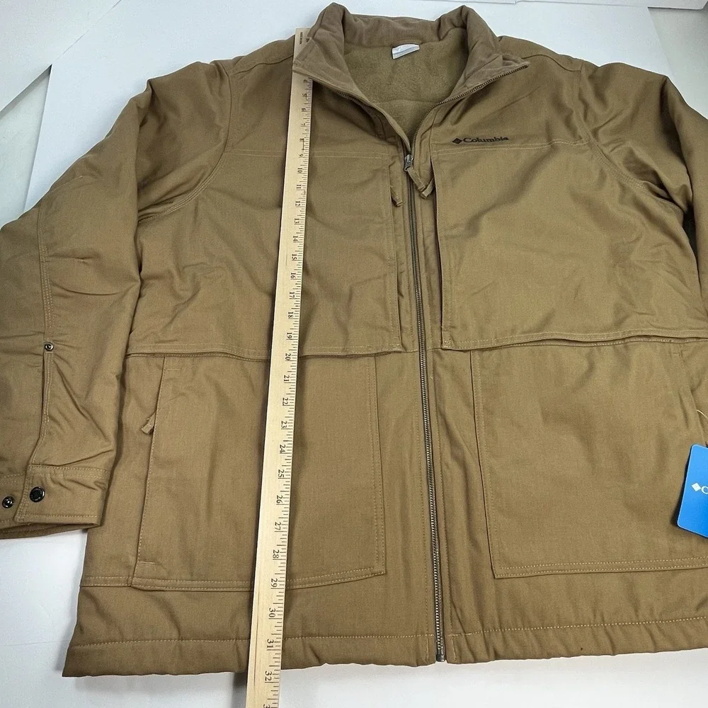 NEW Columbia Loma Vista II Jacket Men's Size XXL Coat Fleece Lined Brown Canvas